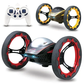 

RC Car Remote Control Robot Car Bounce With LED Sound Flexible Wheels Rotation Jump Mini Vehicle Toys for Boys