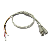 10cps Power Video Cable BNC & DC Connector to Stripped Wire cctv end cable with Terminals for CCTV Camera