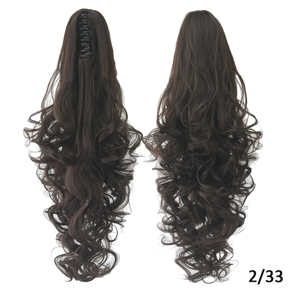 Soowee 60 см вьющиеся заколки для волос конский хвост синтетические волосы для наращивания накладные хвостики на зажиме маленький конский хвост заколки для волос для женщин