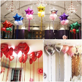 

10pcs/lot 110cm helium Balloon accessories foil Tassel Ribbon Laser door curtain decoration Birthday Wedding Party supplies