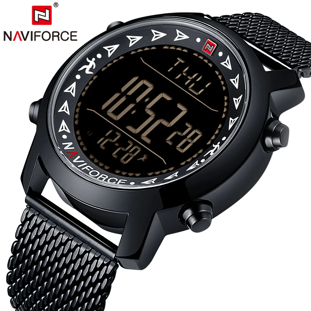 

NAVIFORCE Men Watches Men's Relogio Masculino LED Digit Watch Sport Relojes Stainless Steel Military Waterproof Man Wristwatches