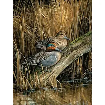 

Diamond Embroidery wild duck sticker 5D DIY Diamond Painting cross stitch picture full square mosaic Rhinestone wall Decor
