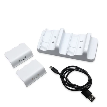 

OIVO Dual Controller Charger for Xbox One/One S/One X Controller Charging Dock Station with 2*300mAh Rechargeable Battery Pack