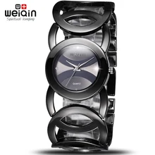 Weiqin lujo cristal a prueba de agua mujeres pulsera relojes Lady cuarzo vestido de moda reloj mujer relogio feminino mujer reloj