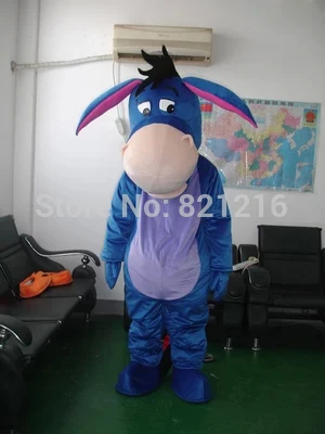 

Adult suit size Eeyore Donkey mascot costume for Halloween party event