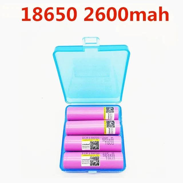 

4PCS New 100% Original Liitokala 18650 2600mah battery ICR18650-26FM Li ion 3.7 V rechargeable battery mobile power e-cigarette