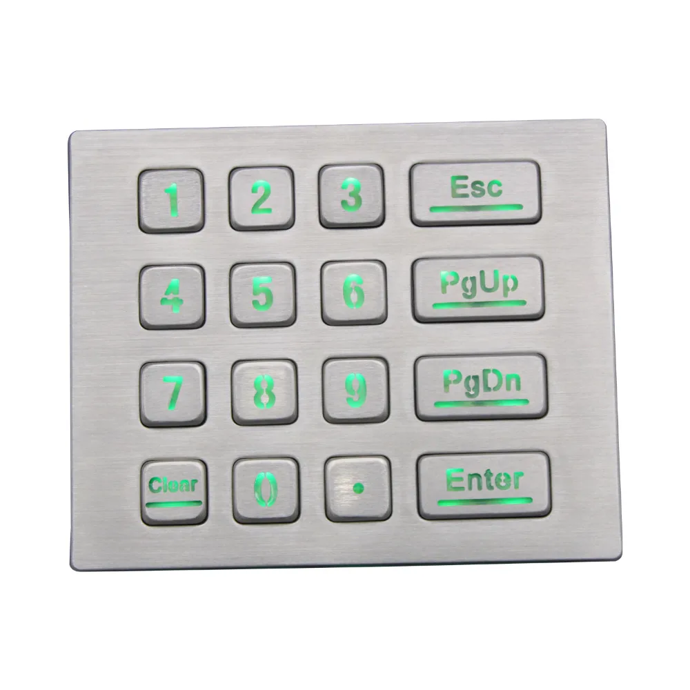 DAVO LIN IP65 Metal Backlit USB Keyboard With illuminated Industrial Waterproof Led Backlight Keypad With 16 Keys DAVO LIN IP65 Metal Backlit USB Keyboard With illuminated Industrial Waterproof Led Backlight Keypad With 16 Keys