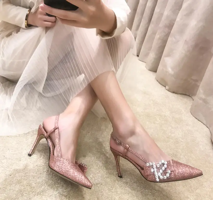 Para plata Nueva Bajo 2019 La rosado El Señora A De Sandalias Negro Corte Ir Con Sexy Slim Verano Puntiagudo Todo tacón zfr4B1Rz