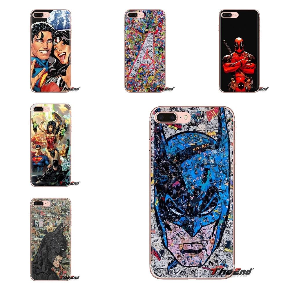 For Samsung Galaxy A3 A5 A7 A9 A8 Star A6 Plus 2018 2015 2016 2017 Deadpool Ironman Batman Superhero Transparent Soft Skin Cover |