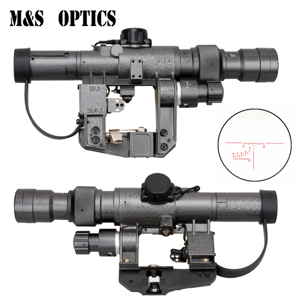 M& S оптика Ak47 с красной подсветкой компактный SVD 3-9x24 первая фокальная плоскость FFP дальномер Сетка оптический прицел QD Крепление