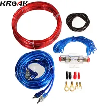 1500W araba komple 10 Gauge Amp güç subwoofer amplifikatör ses kablosu hoparlör alt kablo sigorta tutucu ile