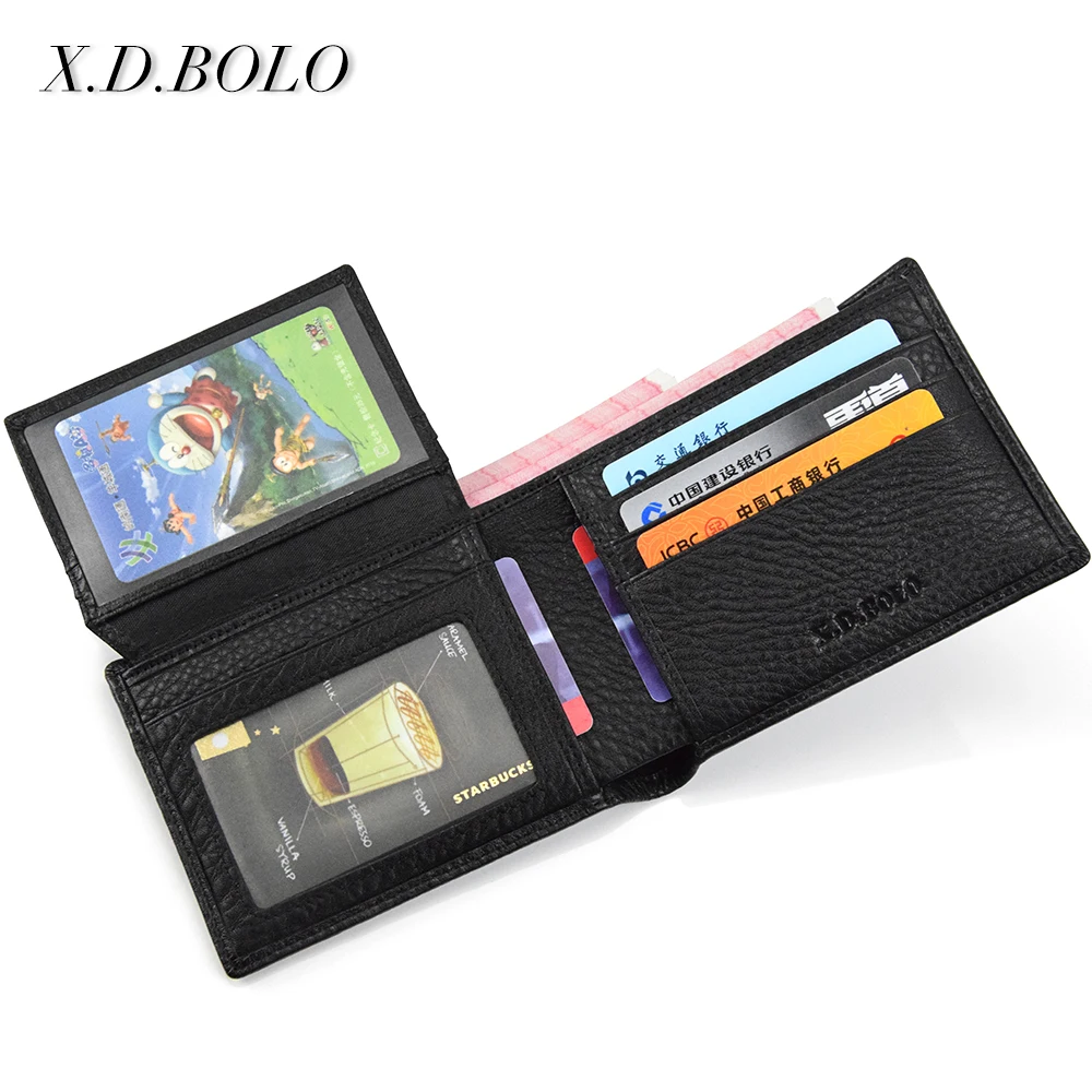 XDBOLO 2018 Unique Mens Wallets 100% Genuine Leather Purse with Credit Card Holder Male Wallet ...