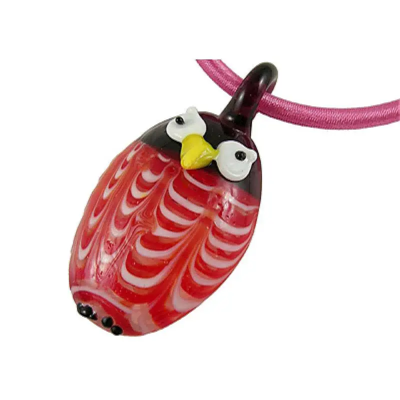40 шт. Ассорти Цвета ручной работы Lampwork Стекло Сова Подвески для Хэллоуина Ювелирные изделия решений, около 26~ 28 мм широкий, 51-55 мм длинные
