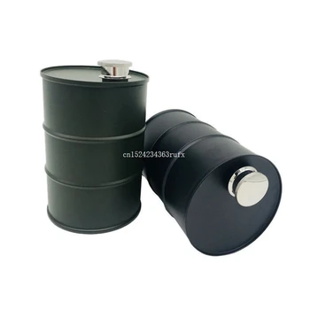 

50pcs 25 Ounce Oil Bucket Moscow Vodka Flagon Large Capacity Stainless Steel Hip Flask Drums Whisky Bottles