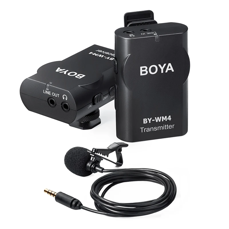 BOYA BY-WM4 беспроводной петличный микрофон системы для Canon Nikon sony Panasonic DSLR камера видеокамера iphone android смартфон