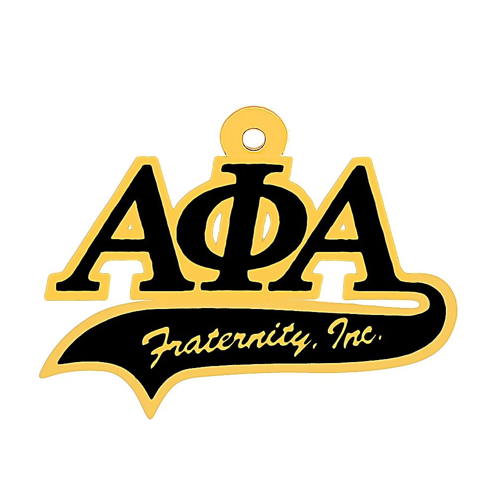 

Personalized enamel craft Greek letter ALPHA PHI ALPHA metal pendant FIT University society fraternity jewelry DIY accessories