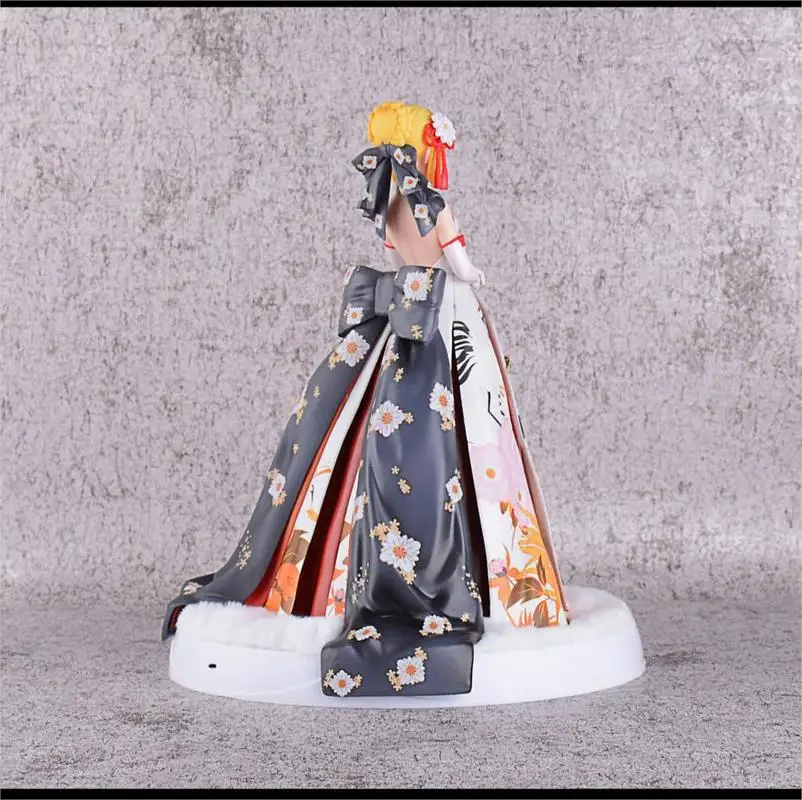 Аниме Fate Stay night Fate/Extella Saber Arturia и Altria кимоно костюм Ver. Со светодиодной базой Статуя