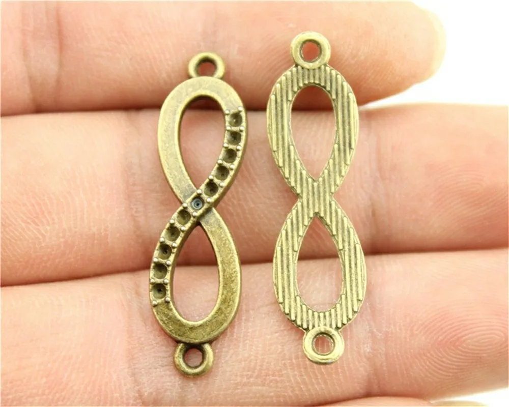 WYSIWYG 12pcs 36x10mm Vintage Infinity Charms Charm For Jewelry Making