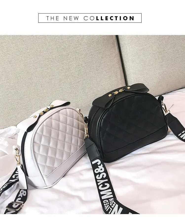 summer hot sale diamond lattice zipper bow design crossbody bags for womenfemale PU leather fashion meaaenger handbag