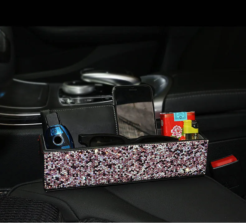 Noble-Purple-Diamond-Car-Interior-Accessories-Ornaments-for-Women-Crystal-Pendant-Leather-Steering-Wheel-Covers-11