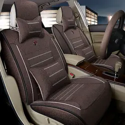 Лен универсальное автокресло охватывает полный окружении сиденье для Volvo s60l V40 V60 S60 XC60 XC90 XC60 c70 S80 подушки сиденья тюнинг автомобилей