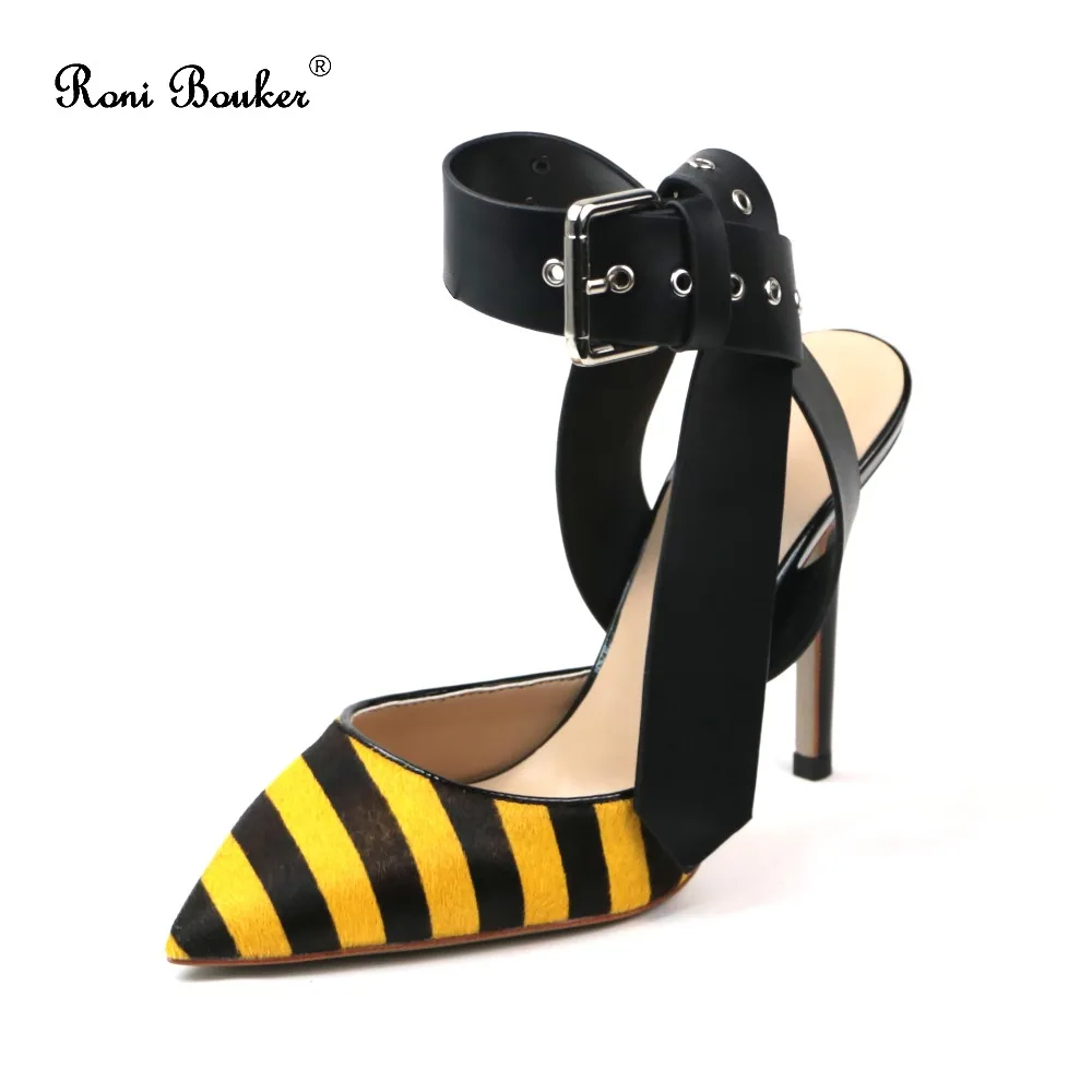 

New Summer Autumn Stiletto Pointed Toe Ladies Shoes Sexy Party High Heels Women Genuine Leather Handmade Pumps