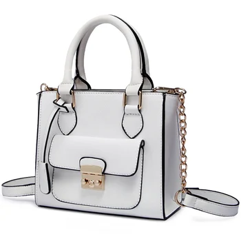 

New Packet Chain Rivet Quality PU Leather Buckle Small Square Messenger Bag Women's Brands Handbag Two Colors SS0232