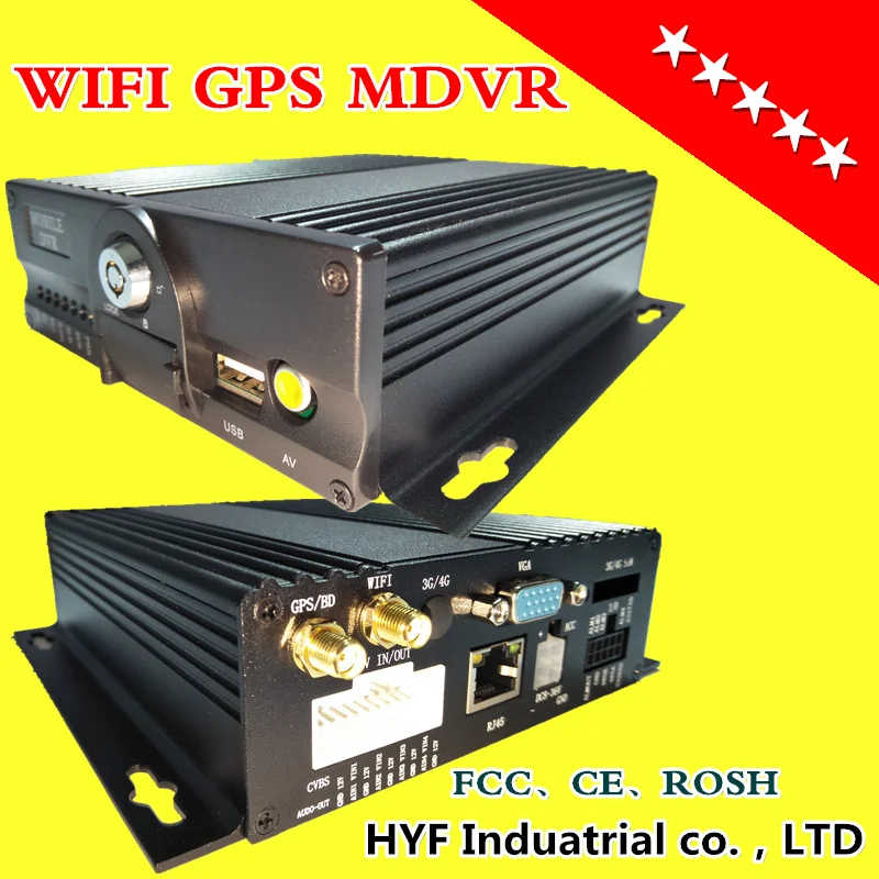 

AHD 4 road vehicle video recorder GPS positioning WiFi on-board monitoring host NTSC/PAL type aviation head interface MDVR