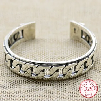

925 sterling silvery bracelet ethnic style retro fashion personality jewelry handmade twist hollow simple 2019 hot sale Bangles