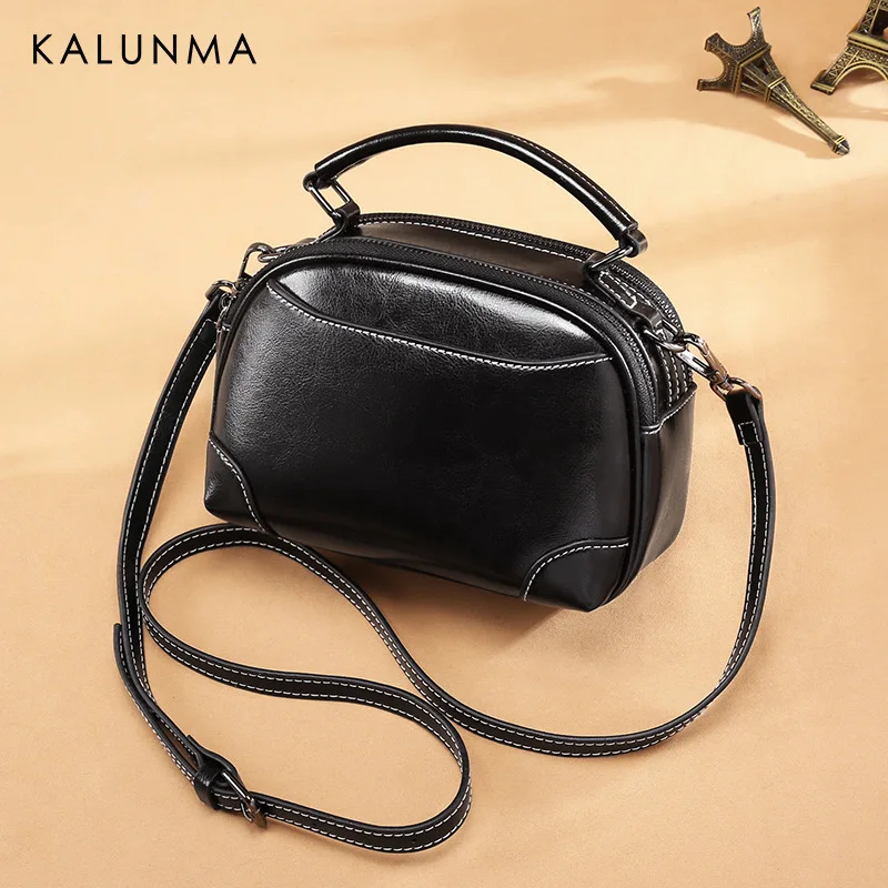 

SENDEFN Woman Handbags Genuine Leather Composite Bag Soft Cowhide Skin Female Shoulder Crossbody High Quality Natural Messenger