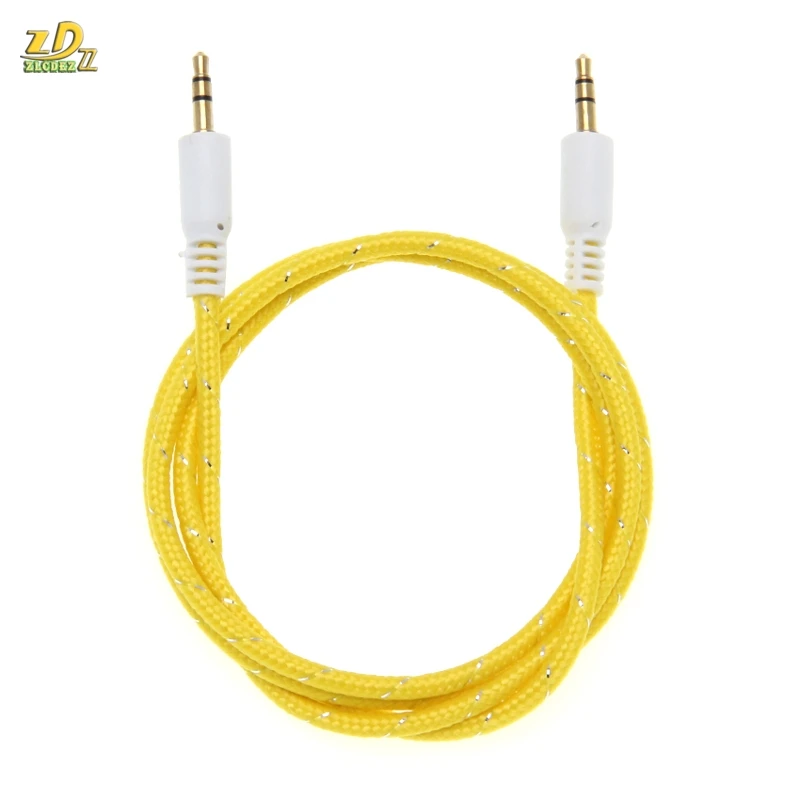 AUX Gradient Color Cable 3 5mm for Car Audio Cable Headphone Extension Code for Phone MP3 Car Headset Speaker 100pcs lot