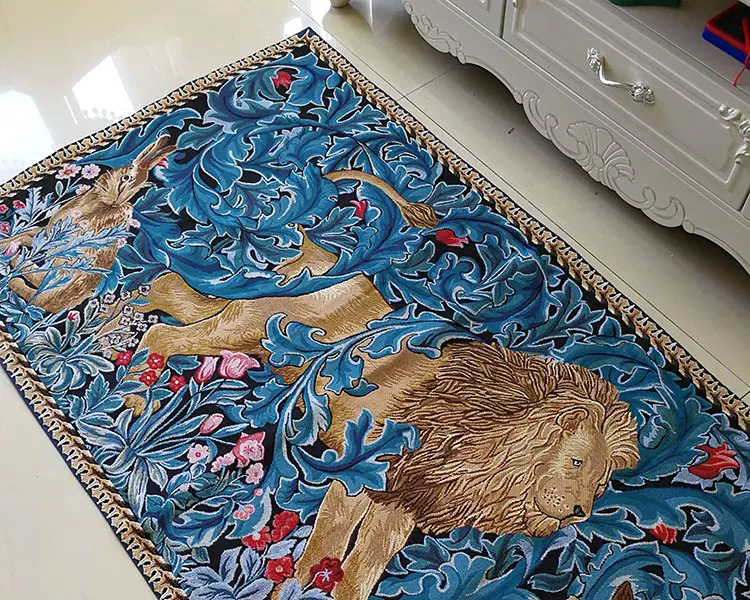 82x140 см Вильям Моррис работает король льва декоративные настенные гобелены настенные Висячие колокольчики марокканский декор хлопок настенные ковры ткань