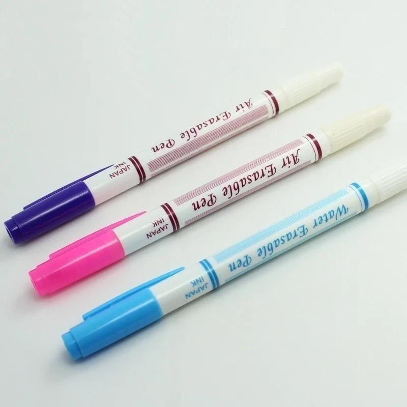 3pcs//Set Chaco Ace Pens Water Soluble Quilting Pen Air Erasable Auto-Vanishing Pen For Sewing Tools Tailor Chalk Marker
