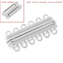 Магнитный гематит магнитные застежки Прямоугольник Серебряный тон 3,3 см(1 2/") x 14 мм(4/8"), 1 шт. Новинка