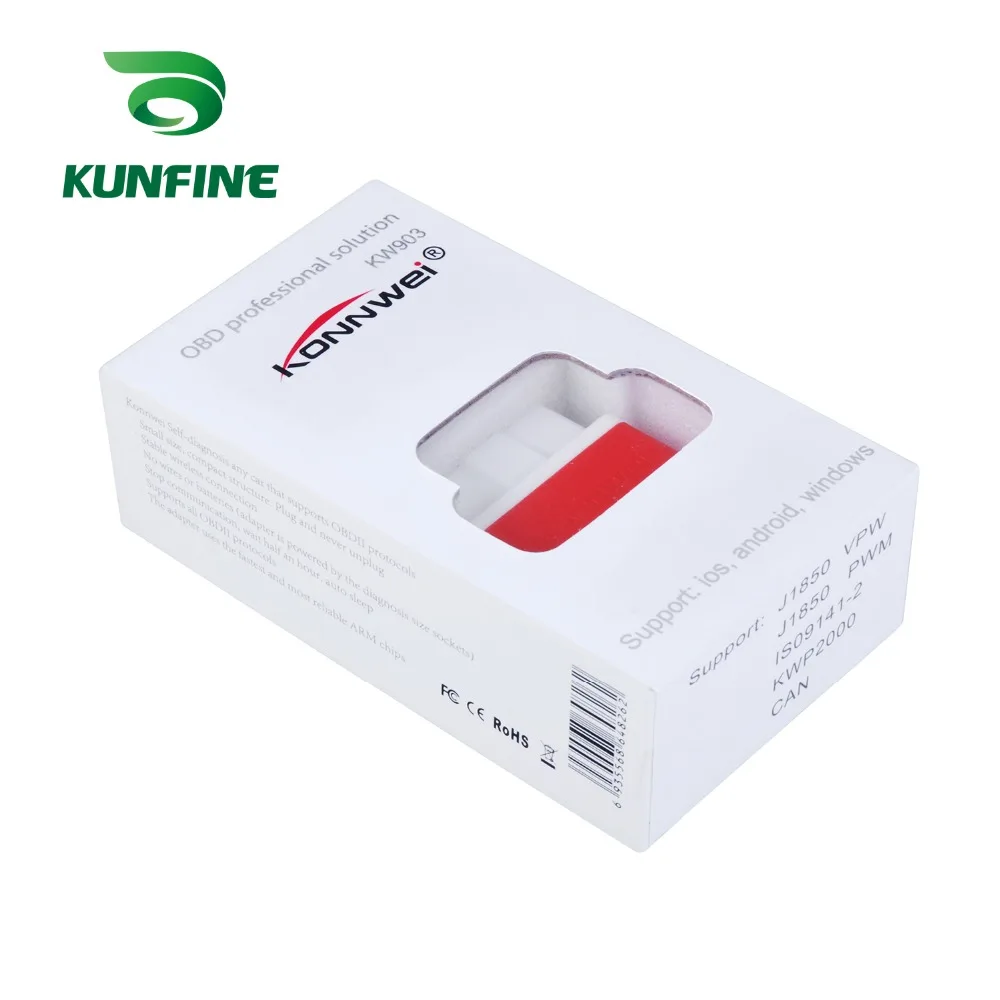 Kunfine автомобильной iCar2 OBD2 ELM327 Икар 2 KW903 Wifi OBD 2 товара сканер инструмент диагностики Интерфейс для IOS iPhone iPad Android