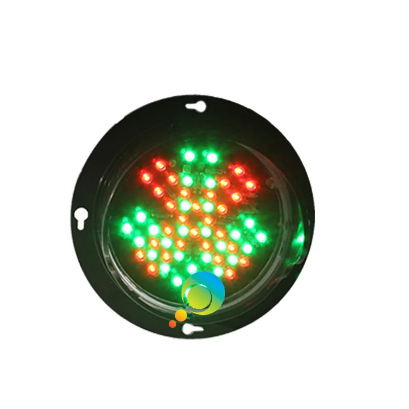 LED 램프 미니 레드 크로스 그린 화살표 신호등 모듈, 맞춤형 패턴, DC12V, 100mm, 4 인치, 새로운 디자인