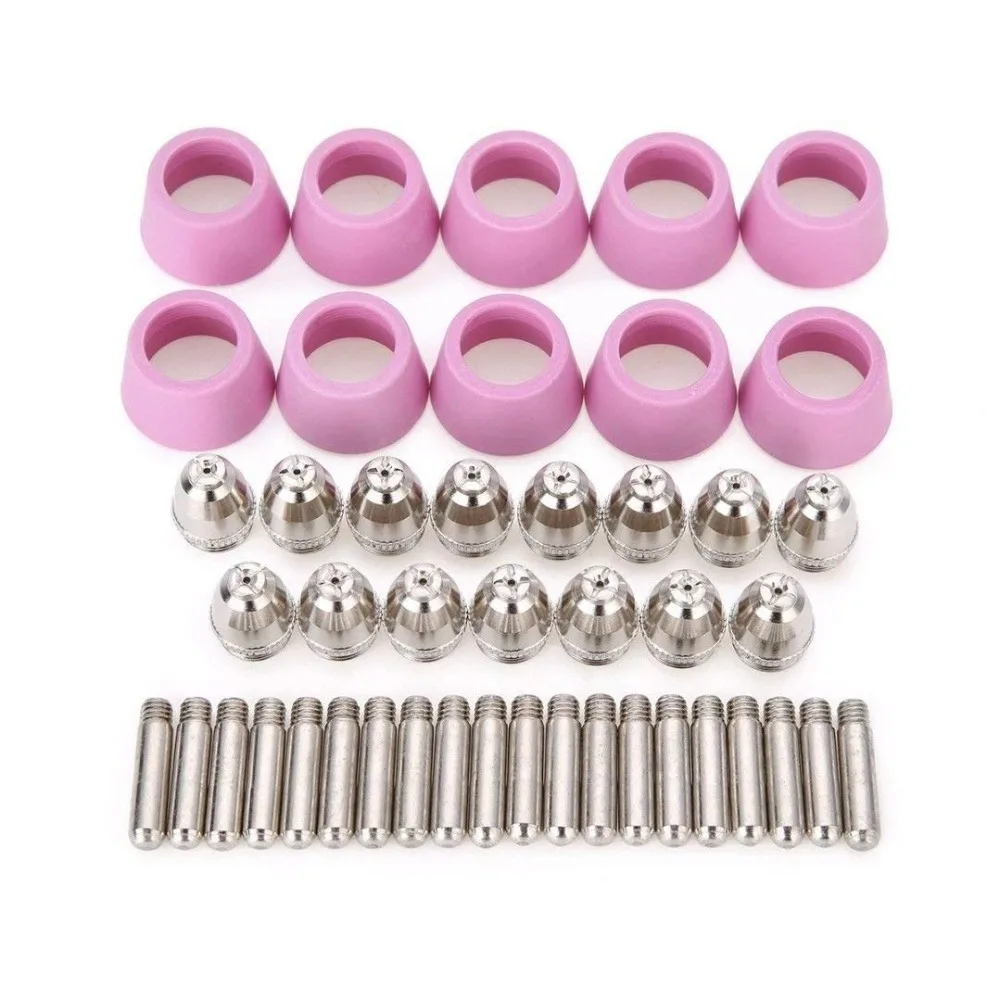 

40PCS AG60 SG55 CUT60 LGK60 Electrode Plasma Cutter Torch Consumables Nozzle CUT 60 for AG60/SG55 Pilot Arc Welding Torch Tools