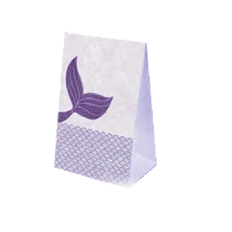 Русалочка хвост конфеты сумки маленькая Русалка Крафт бумажный мешок русалка оформление вечеринки день рождения украшения поставки