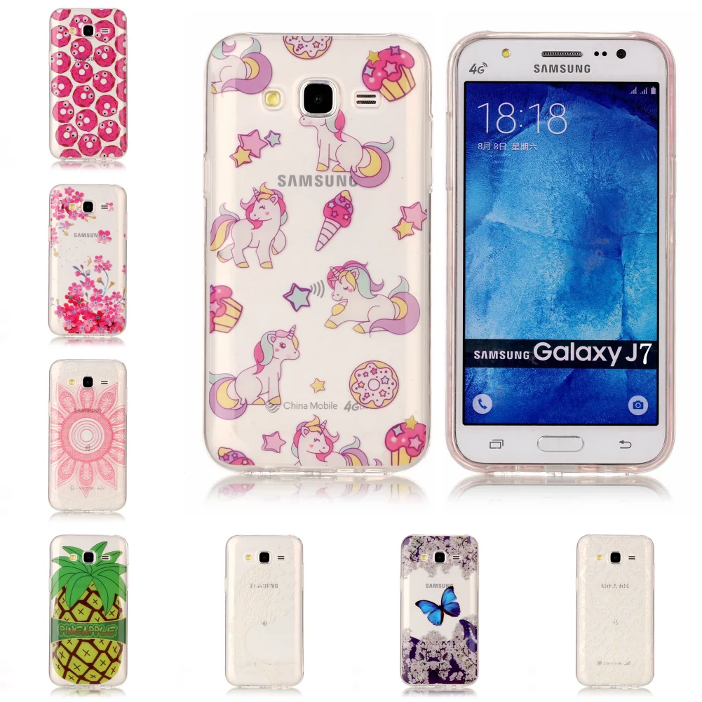 Best New Pretty Soft Thin Silicone Ultra Transparent Fundas Cover Phone Mobile For Samsung Samsu Galaxy J7 2015 J 700 J700 |