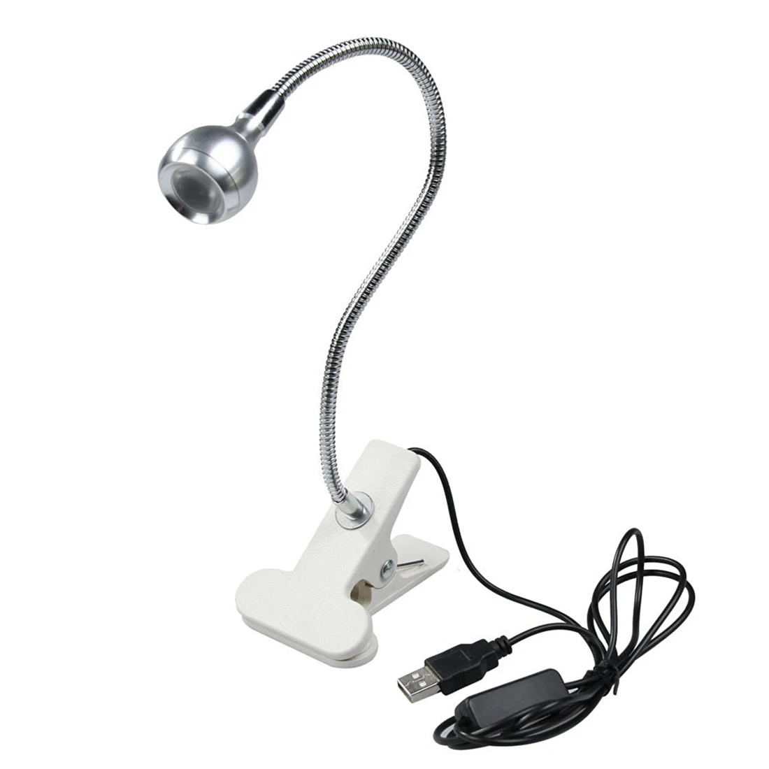 USB Flexible 3LED Light Desk Lamp with Clip for Laptop PC Computer