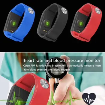 

F1 Waterproof Bluetooth Smart Bracelet Blood Pressure Heart Rate Monitor Fitness Sport Tracker Wristband Smartbracelet