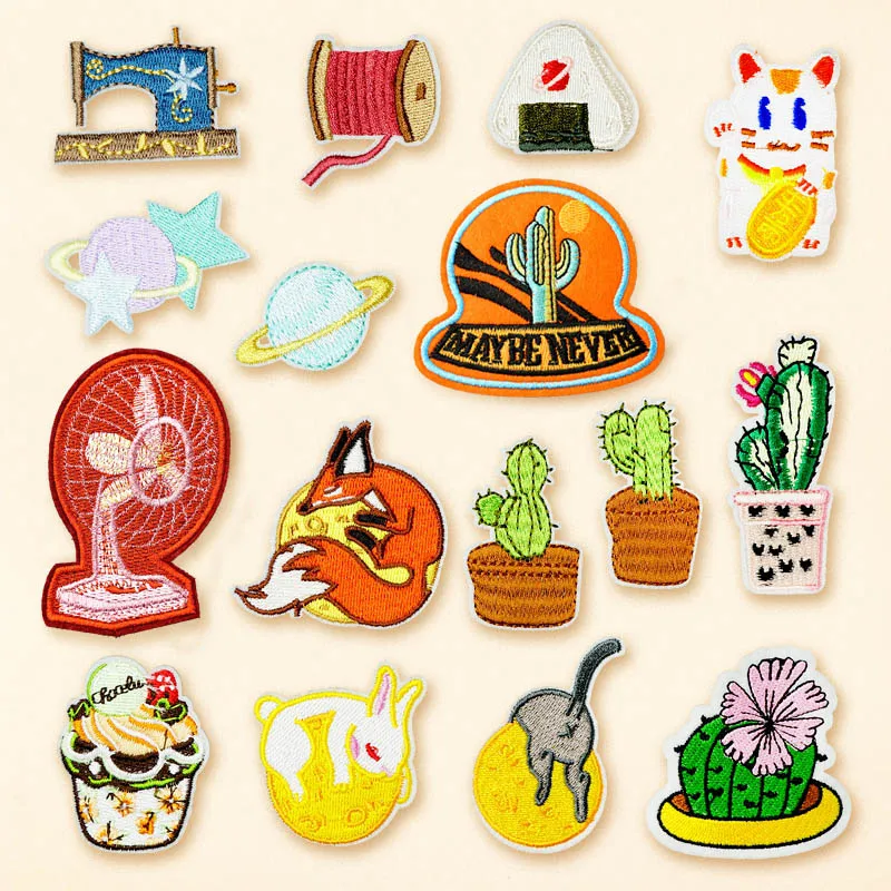 

Food Animal Botany Embroidered Badges Patch Jeans Bag Clothes Apparel Sewing Decoration Applique Bagde Patches Accessories