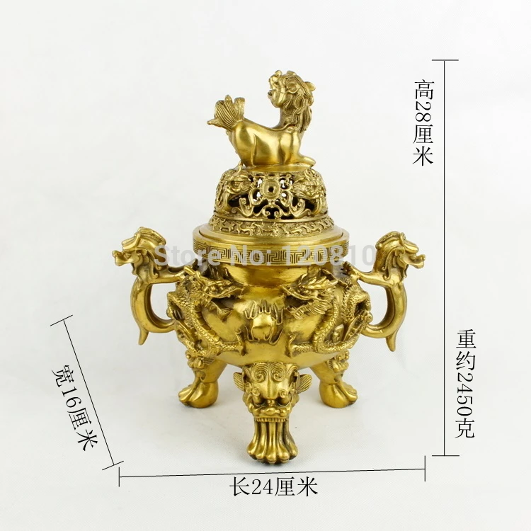 

copper incense burner furnace No. Tengu copper sandalwood incense smoke furnace copper ornaments statue