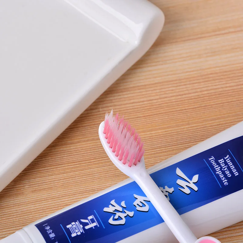 Детский набор зубных щеток из мультфильма 2 шт. мягкая лиственная учебная щетка