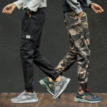 

2019 New Spring Men's Casual Pants Loose Camouflage Ankle-length Pants Harem streetwear men Pants Safari Style SA-8