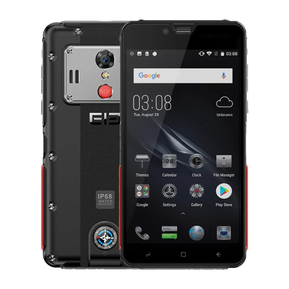 Elephone Soldier 4 Гб 128 Гб Смартфон 5,5 ''2 K экран IP68 водонепроницаемый телефон Android 8,0 Helio X25 Deca Core 5000 мАч прочный телефон - Цвет: Black