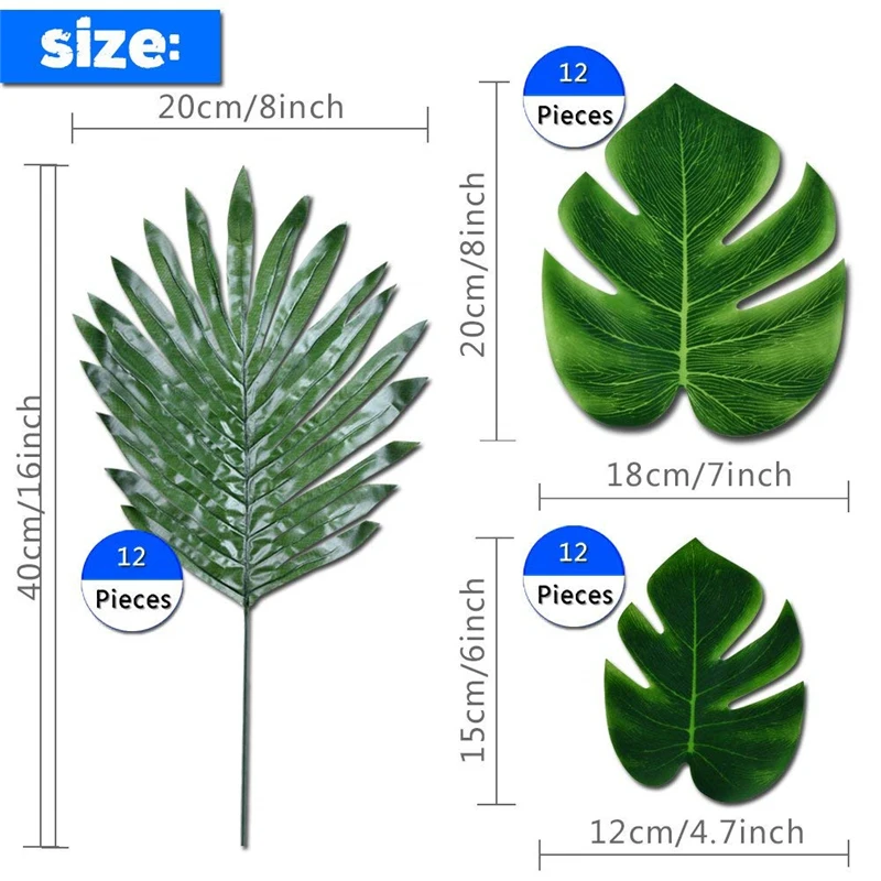 36 шт./упак. поддельные рассеянного подсолнечника листья, растения, искусственные железа листья тропического леса украшение для дома вечерние Декор