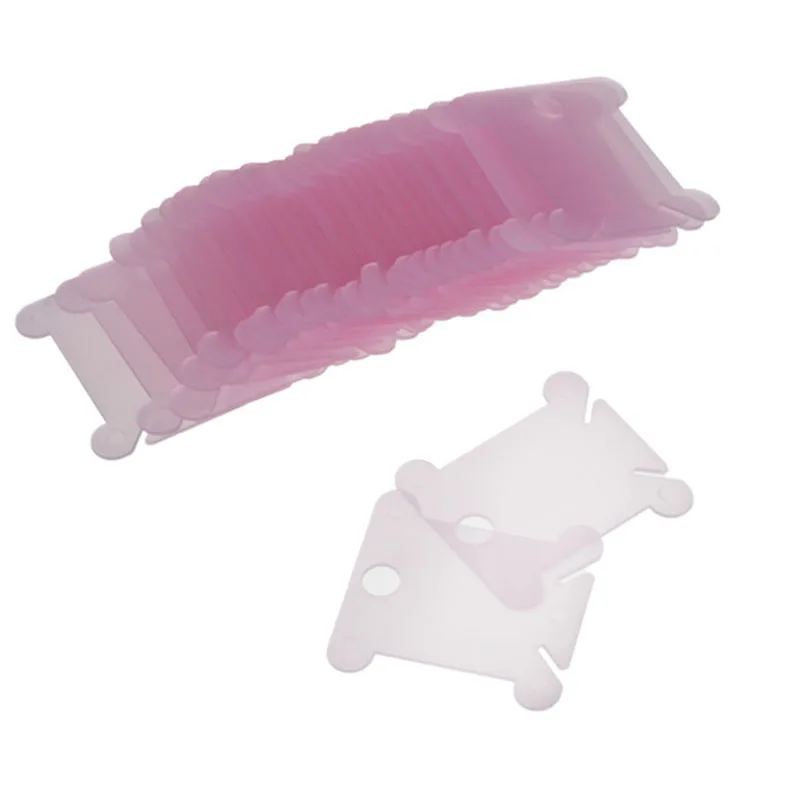 Plastic Silk Thread Bobbins, Embroidery Floss Craft Storage, Cross Stitch Accessories, Holder Board Card Color, 20 Pcs