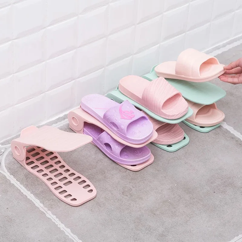 8PCS Adjustable Shoes Racks Organizer Shoes Cabinets Double Layer Shoes Holder