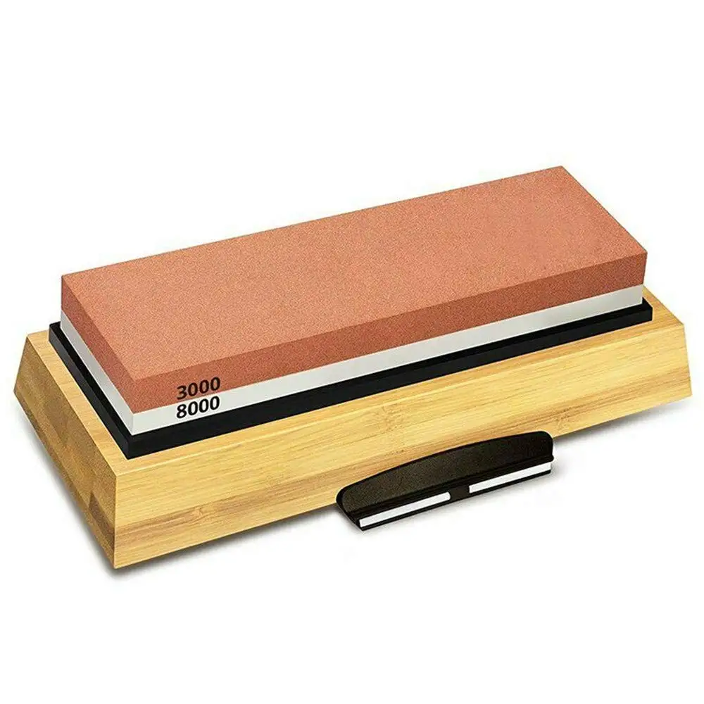 

Premium Whetstone Sharpening Stone Kit Professional Knife Sharpener Dual Grit 3000/8000 Polishing Stone for Kitchen & Chef Knive
